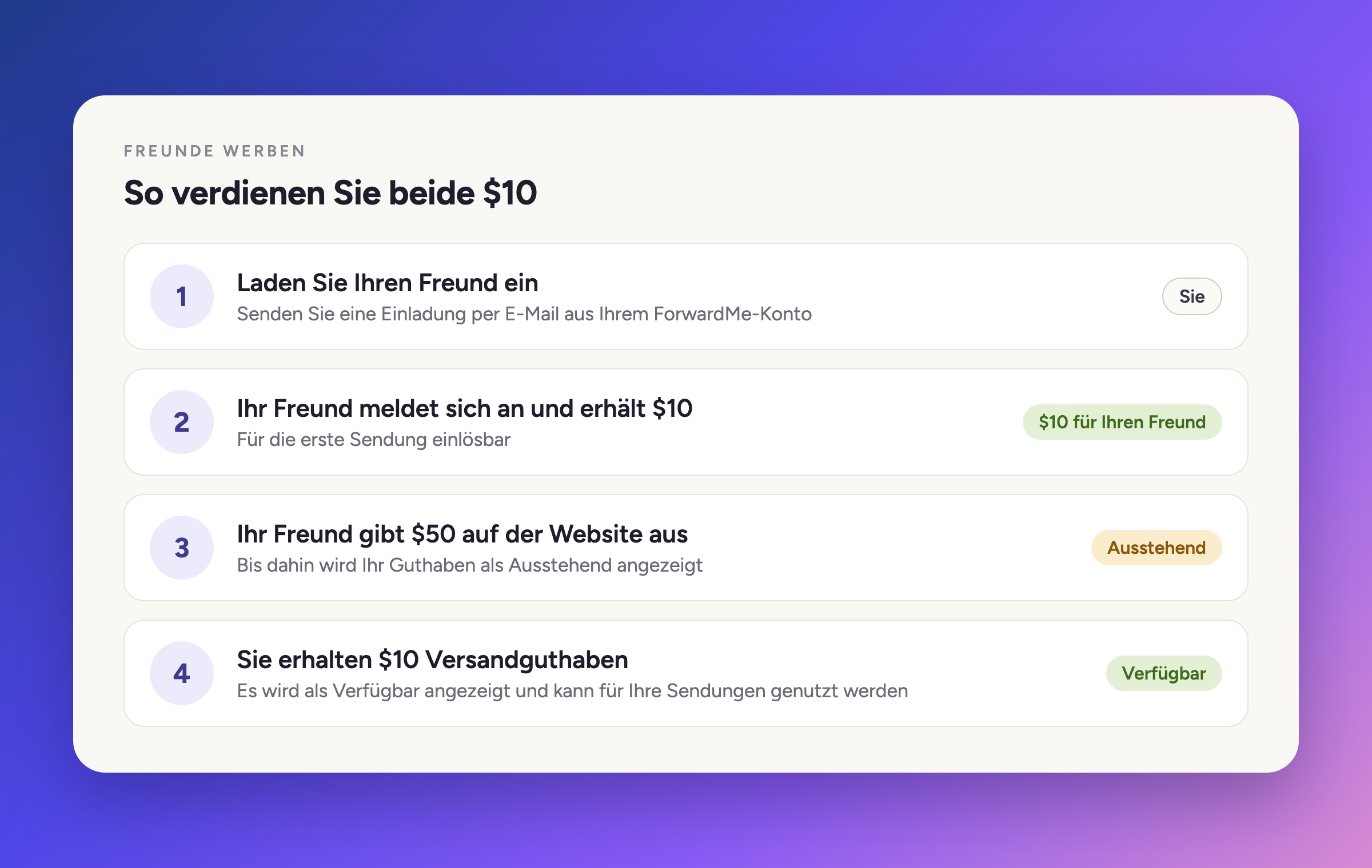 So verdienen Sie beide $10