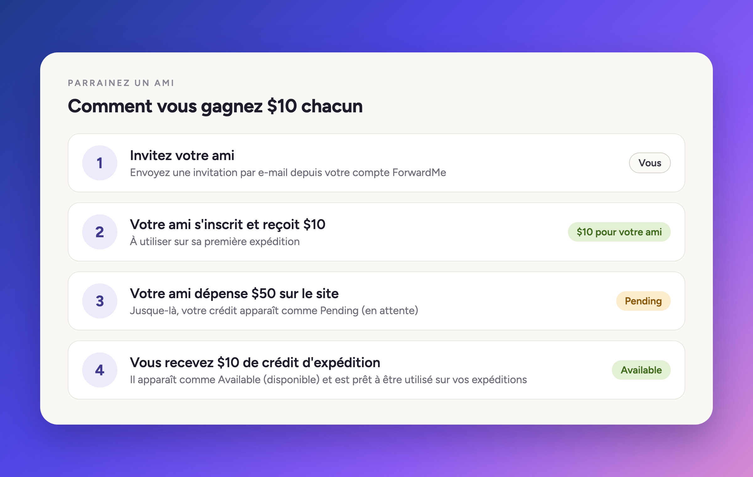 Comment vous gagnez tous les deux $10